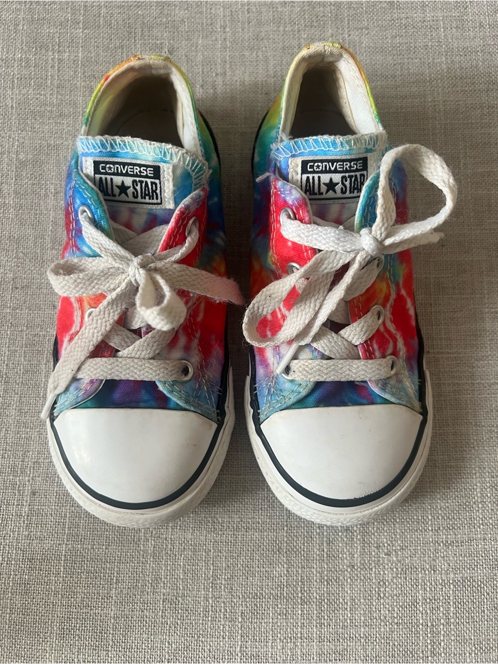Converse Tie-Dye Sneakers, kids 10, low top lace up streetwear casual